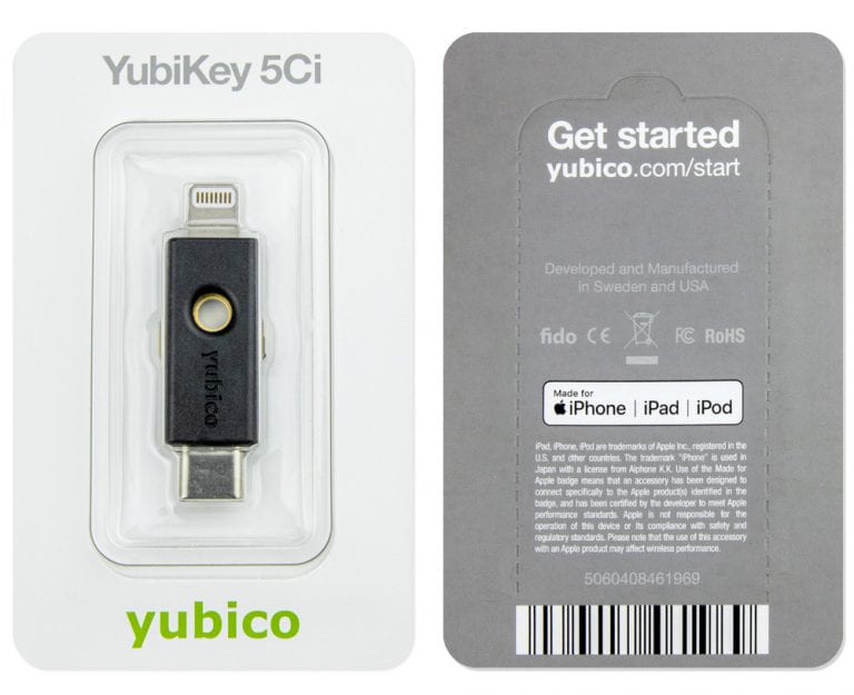 In stock Yubico YubiKey 5C NFC USB-C Security Key,WebAuthn, FIDO2